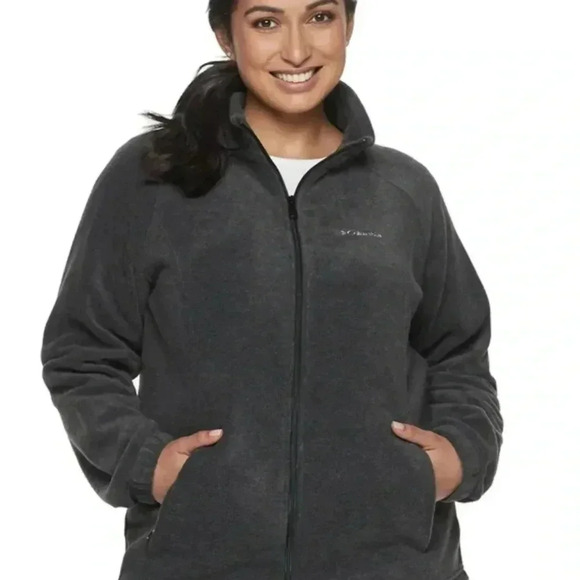 Columbia Full zip gray Sweater size 1X - Picture 5 of 16